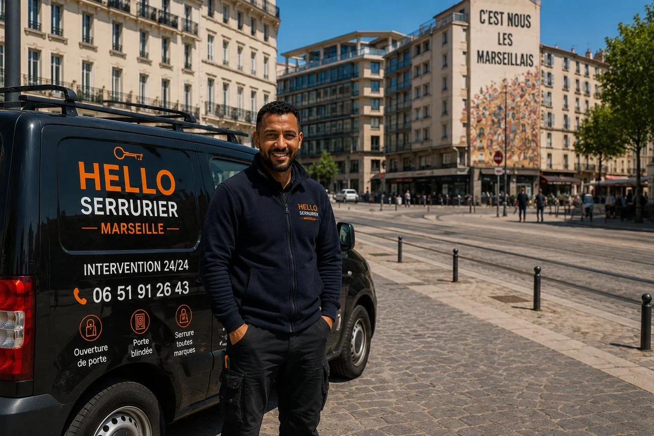 Serrurier Marseille 3e (13003) : le van Hello Serrurier à Belle de Mai — Medhi, fondateur, intervention 24/24 dans le 3e arrondissement