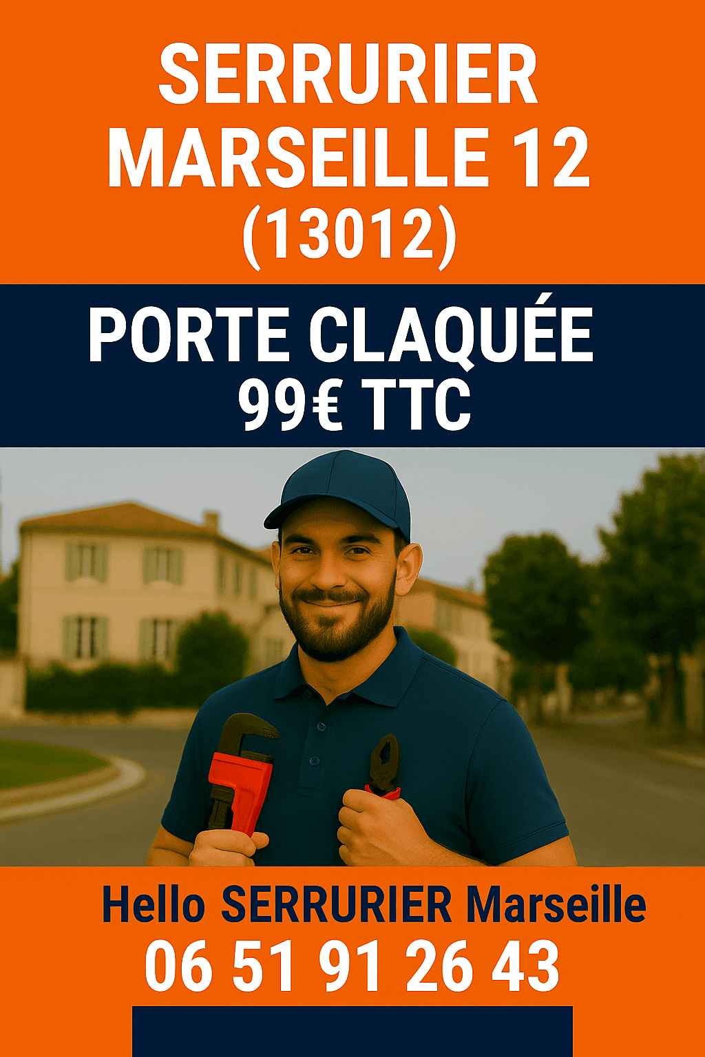 Serrurier Marseille 12 — dépannage porte claquée Saint-Barnabé Les Caillols Montolivet 13012