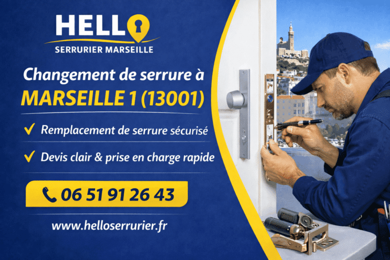 changement de serrure par serrurier à Marseille 1 13001